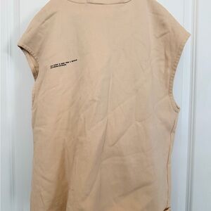 Pangaia Light Beige Sleeveless Hoodie XS